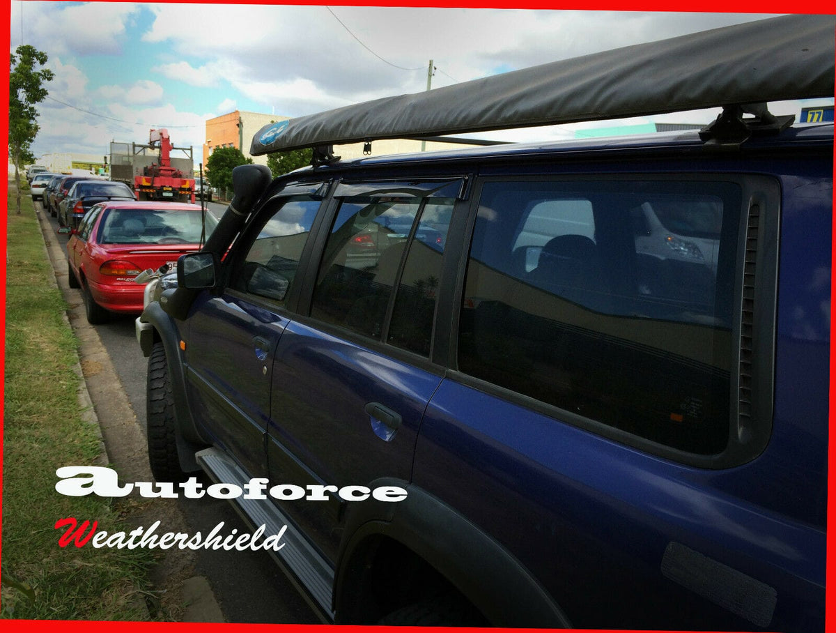 Installed View - Nissan Patrol GU Y61 Wagon (1998-2017): Premium Window Visors