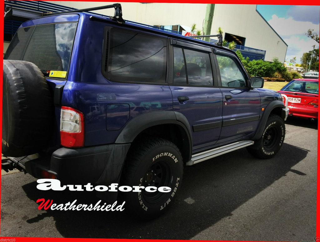 Installed View - Nissan Patrol GU Y61 Wagon (1998-2017): Premium Window Visors