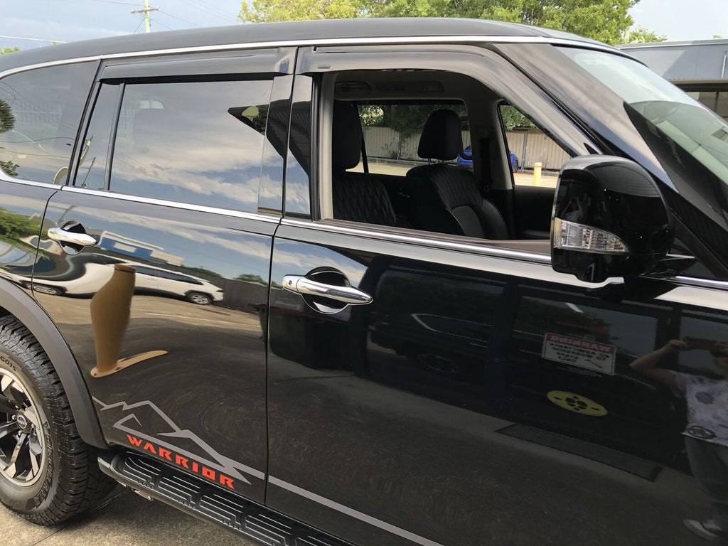 Installed View - Nissan Patrol Y62 (2013-Onwards): Premium Window Visors
