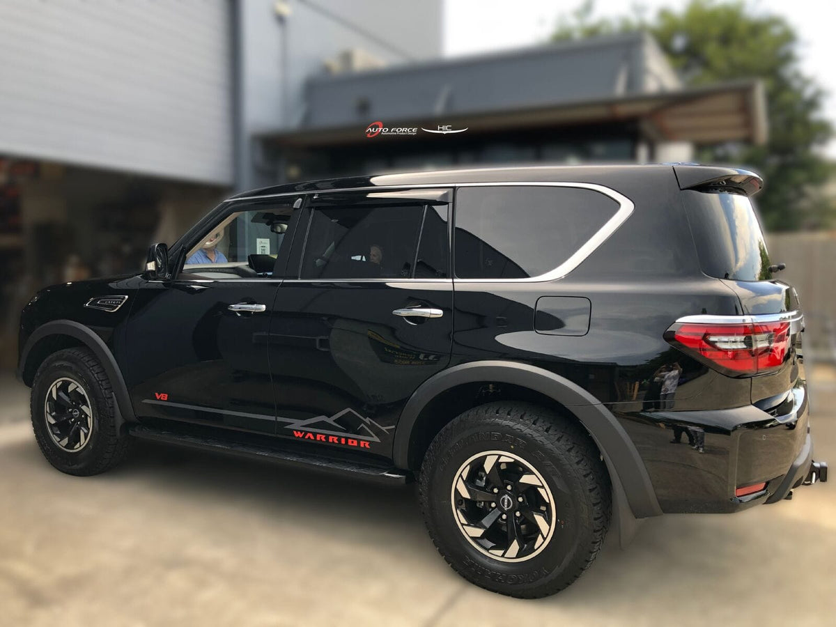 Installed View - Nissan Patrol Y62 (2013-Onwards): Premium Window Visors