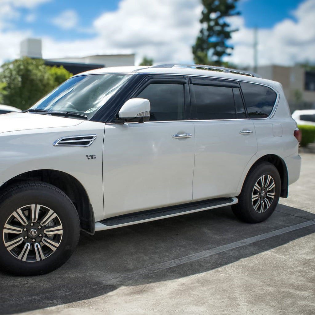 Installed View - Nissan Patrol Y62 (2013-Onwards): Premium Window Visors