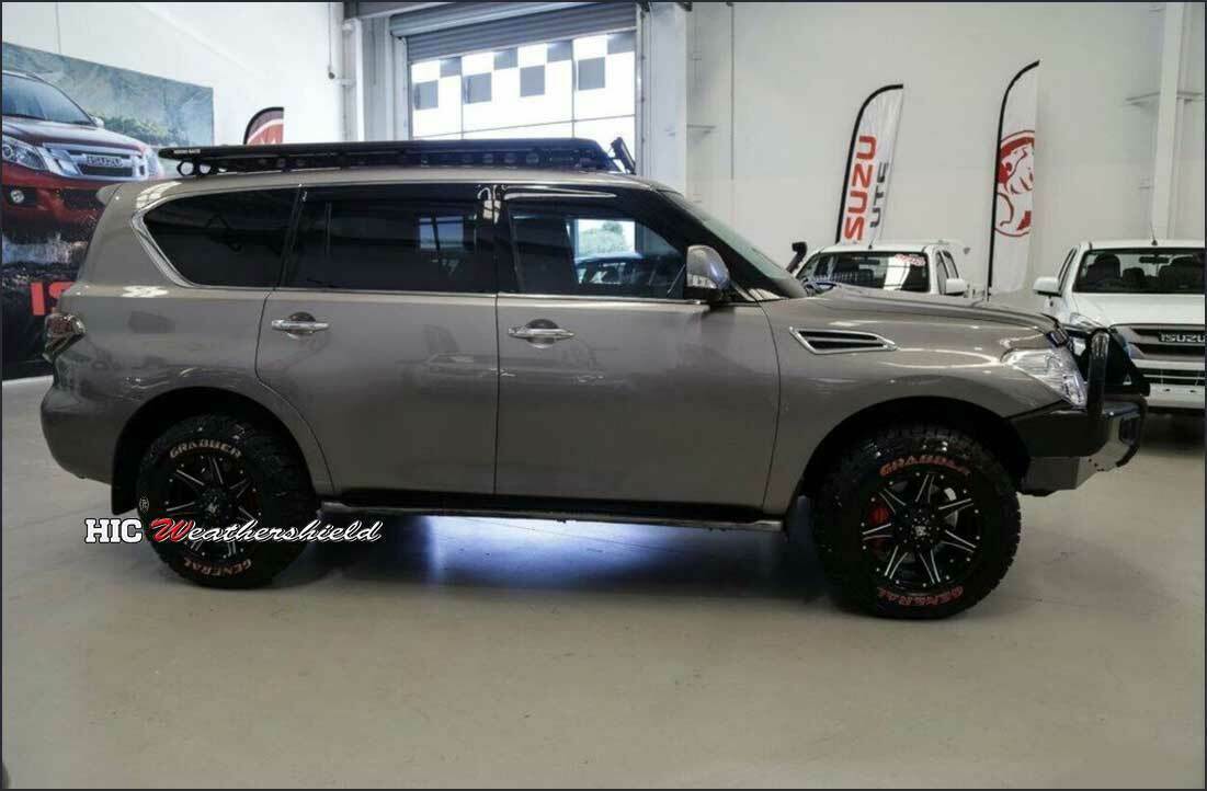 Installed View - Nissan Patrol Y62 (2013-Onwards): Premium Window Visors
