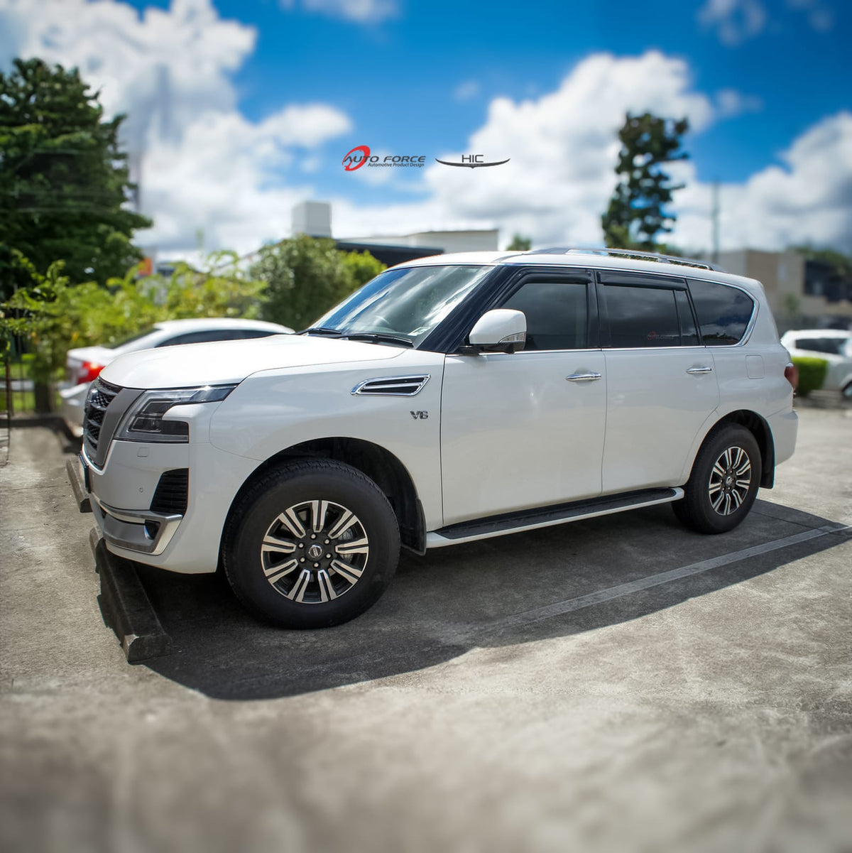 Installed View - Nissan Patrol Y62 (2013-Onwards): Premium Window Visors