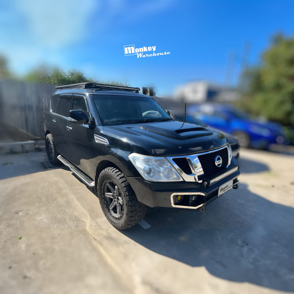 Installed View - Nissan Patrol Y62: Bonnet Scoop (2013-2023)