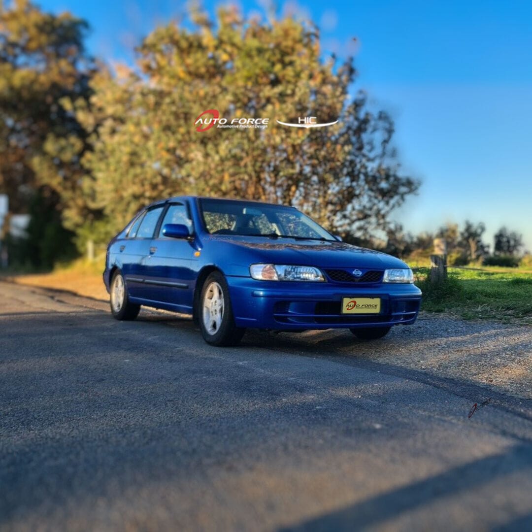 Installed View - Nissan Pulsar N15 Hatch (1993-2000): Premium Window Visors