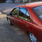 Installed View - Nissan Pulsar N15 Sedan (1993-2000): Premium Window Visors
