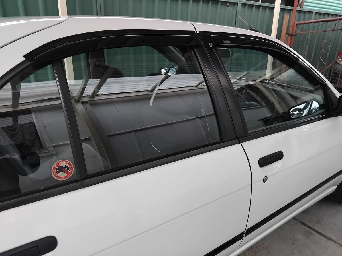 Installed View - Nissan Pulsar N15 Sedan (1993-2000): Premium Window Visors