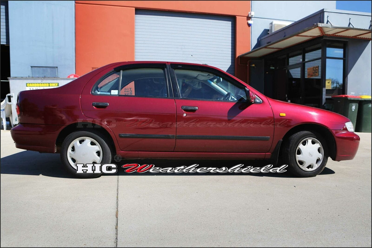 Installed View - Nissan Pulsar N15 Sedan (1993-2000): Premium Window Visors