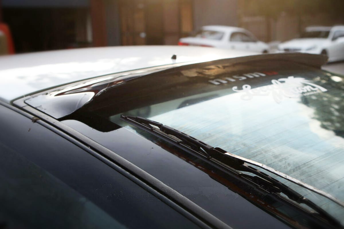 Installed View - Nissan Silvia S13 180SX 240SX: Premium Roof Spoiler