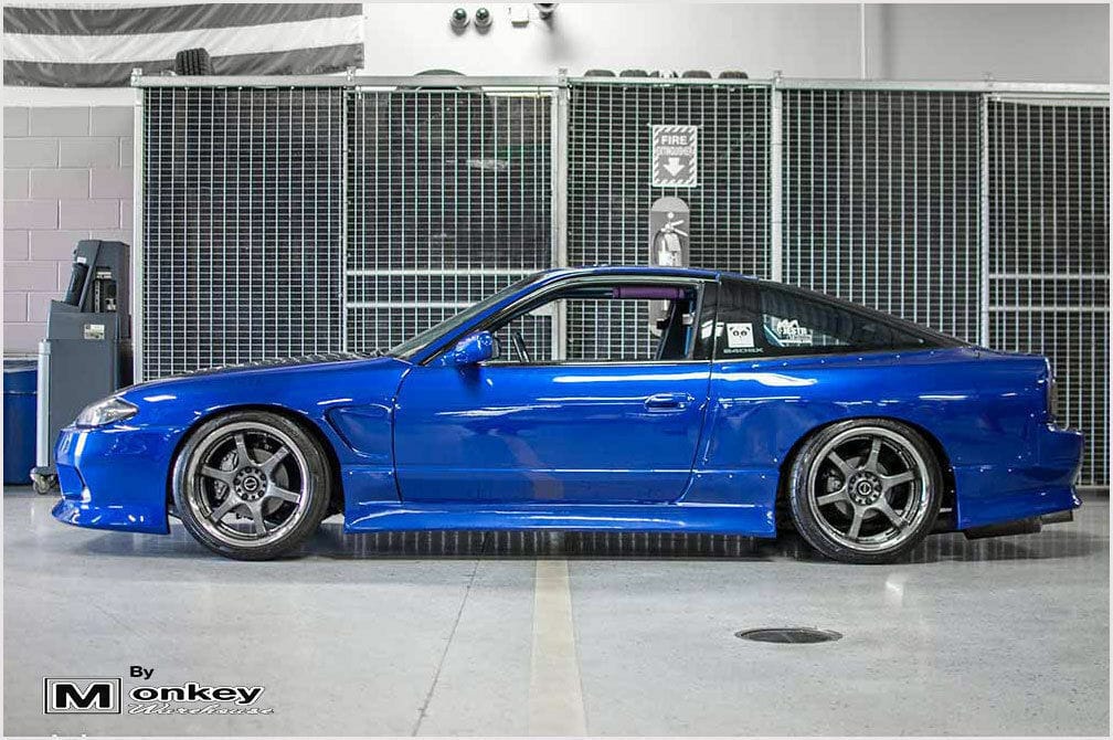 Installed View - Nissan Silvia S13 / 180SX: S15 Conversion Origin Style Front Guards