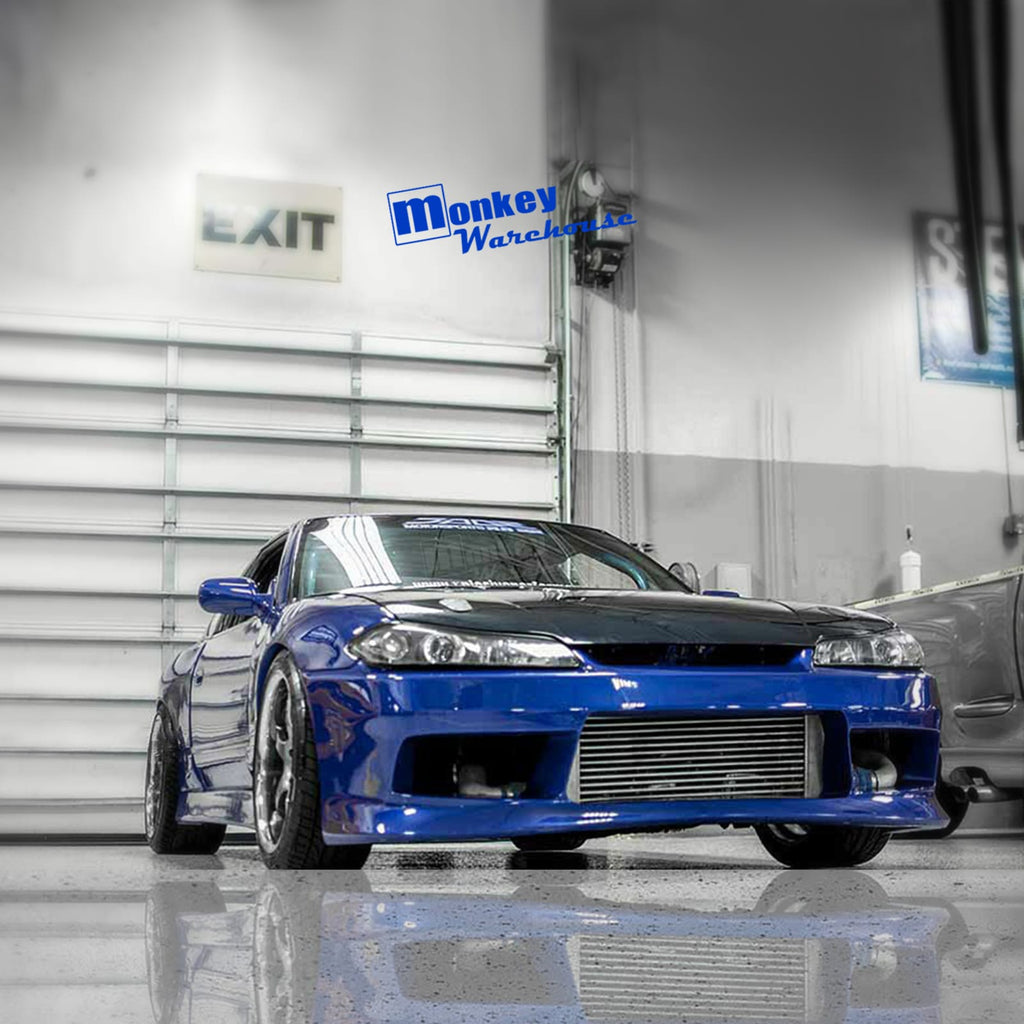 Installed View - Nissan Silvia S13 / 180SX: S15 Conversion Origin Style Front Guards