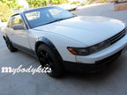 Installed View - Nissan Silvia S13: 4-Piece Wheel Flare Set