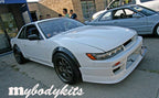 Installed View - Nissan Silvia S13: 4-Piece Wheel Flare Set