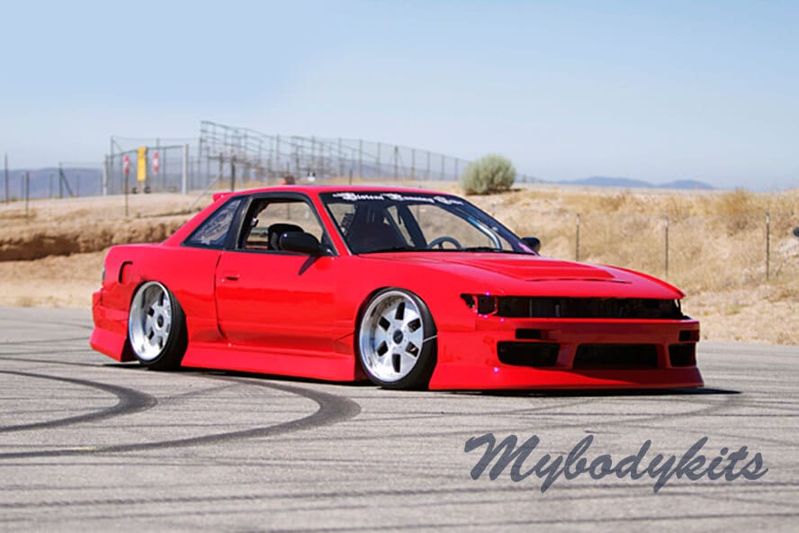 Installed View - Nissan Silvia S13: BN Sport Style Wide Body Kit