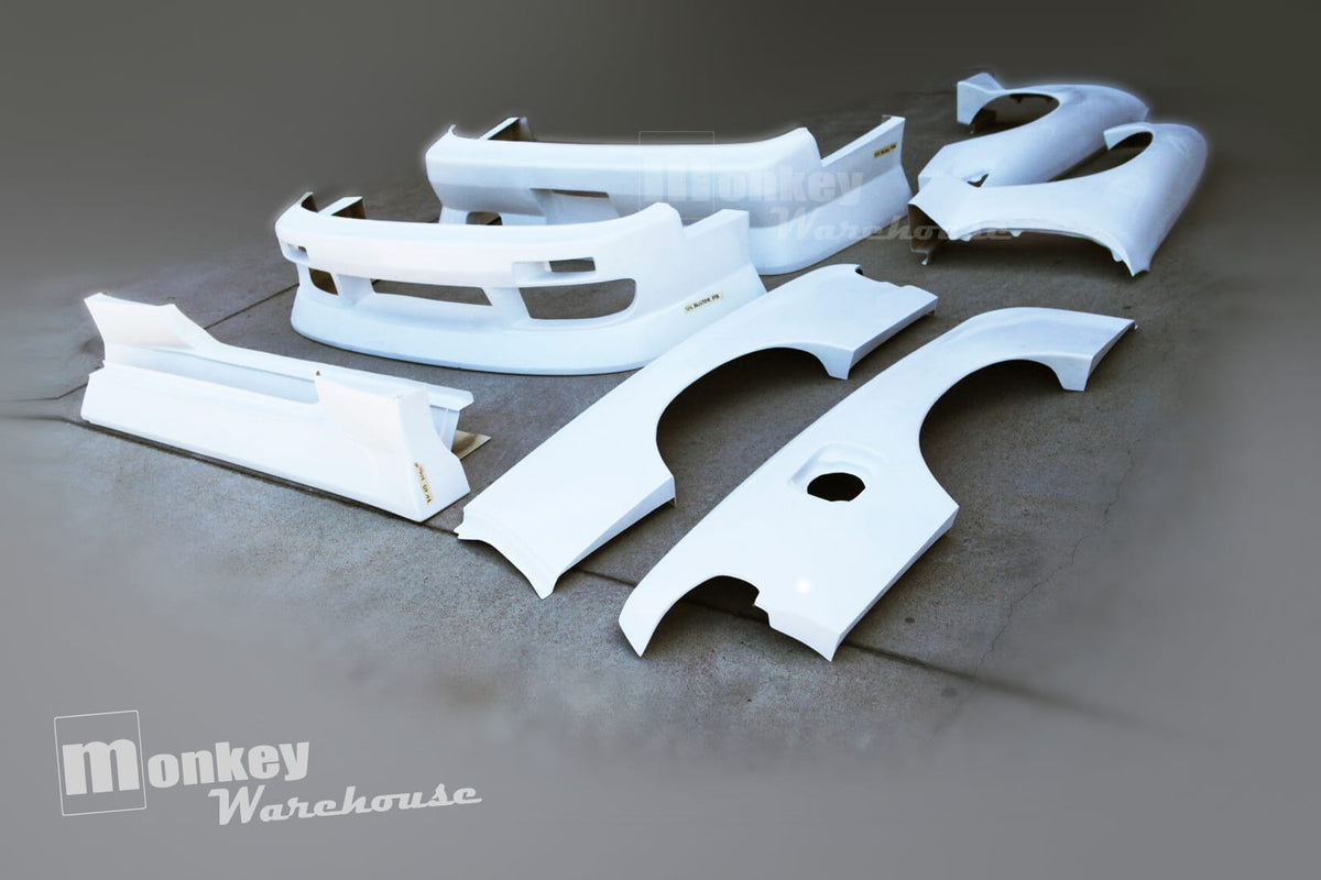 Installed View - Nissan Silvia S13: BN Sport Style Wide Body Kit