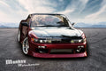 Installed View - Nissan Silvia S13: BN Sport Style Wide Body Kit