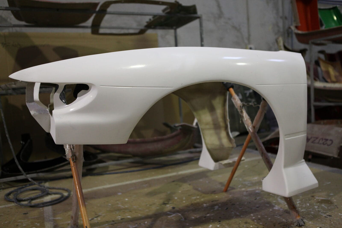 Installed View - Nissan Silvia S13: BN Sports Blister Wide Style +45mm Front Guard Fenders