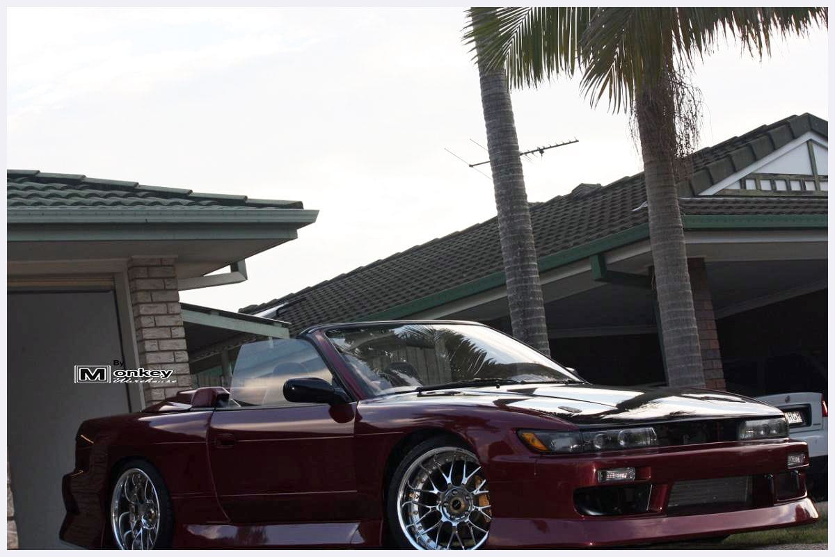 Installed View - Nissan Silvia S13: BN Sports Blister Wide Style +45mm Front Guard Fenders