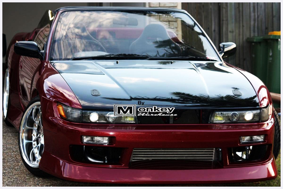Installed View - Nissan Silvia S13: BN Sports Blister Wide Style Front Bumper