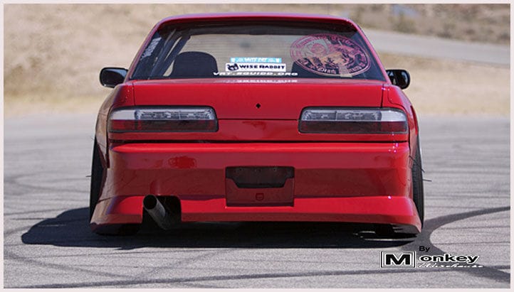 Installed View - Nissan Silvia S13: BN Sports Blister Wide Style Rear Bumper