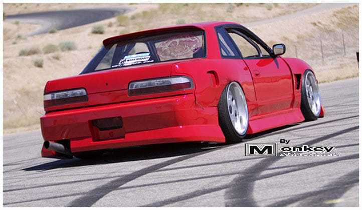 Installed View - Nissan Silvia S13: BN Sports Blister Wide Style Rear Quarter Fender Guards