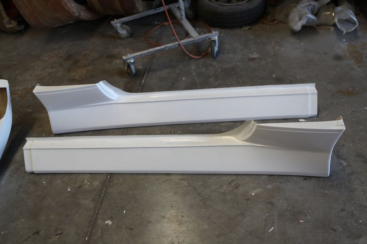 Installed View - Nissan Silvia S13: BN Sports Blister Wide Style Side Skirts
