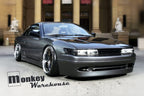 Installed View - Nissan Silvia S13: Instant Gentleman Style Front Bumper