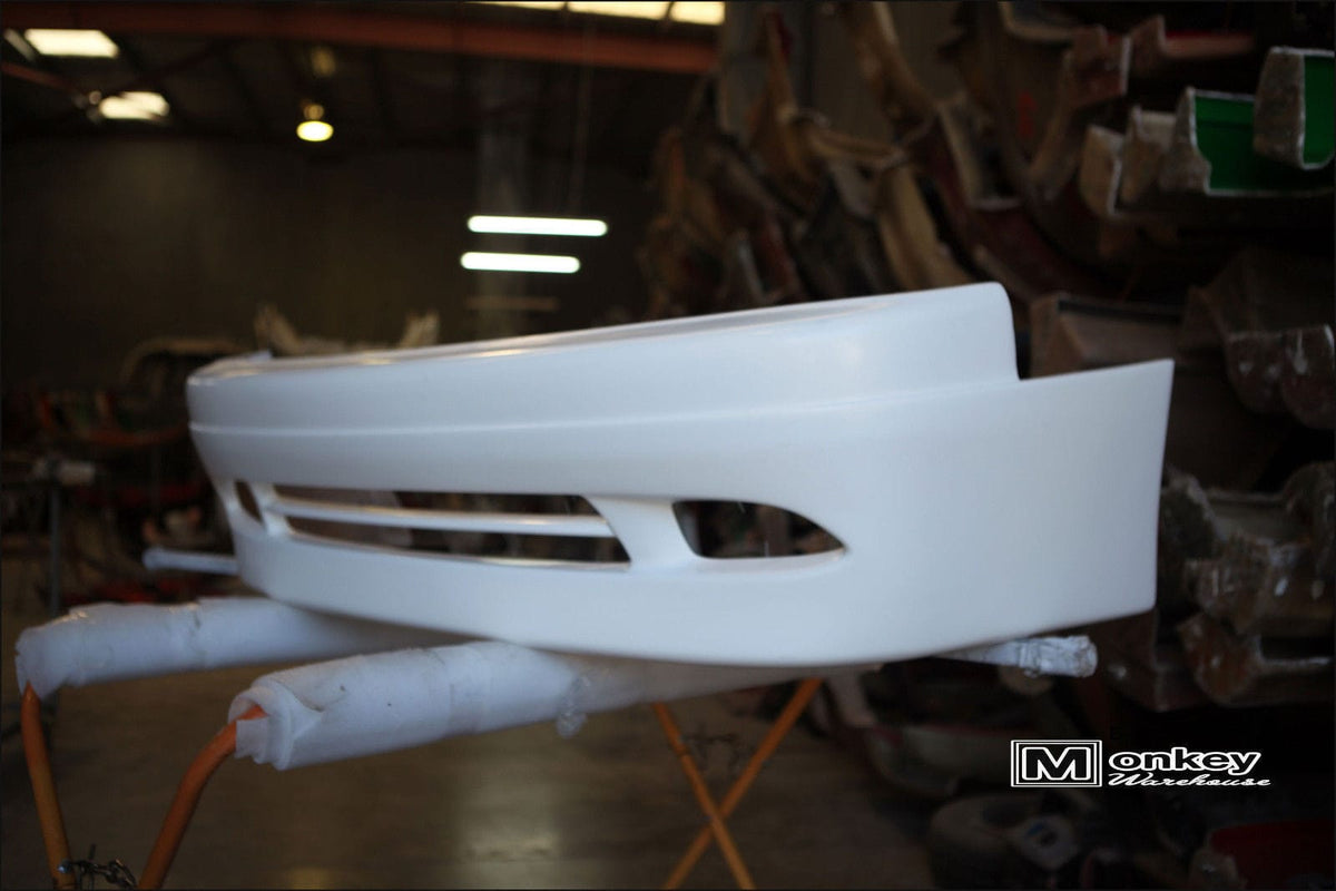 Installed View - Nissan Silvia S13: Instant Gentleman Style Front Bumper