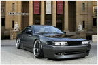Installed View - Nissan Silvia S13: Instant Gentleman Style Side Skirts