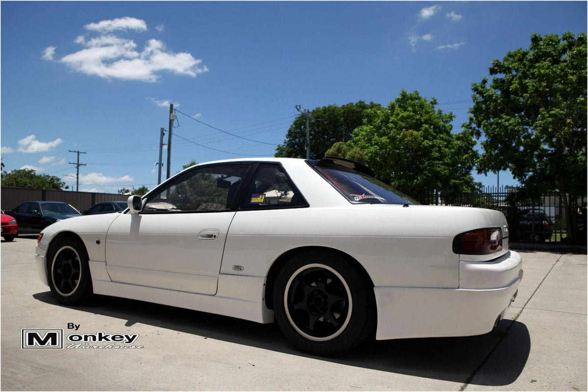 Installed View - Nissan Silvia S13: Instant Gentleman Style Side Skirts