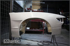 Installed View - Nissan Silvia S13: M-Sport Style +25mm Front Vented Guards