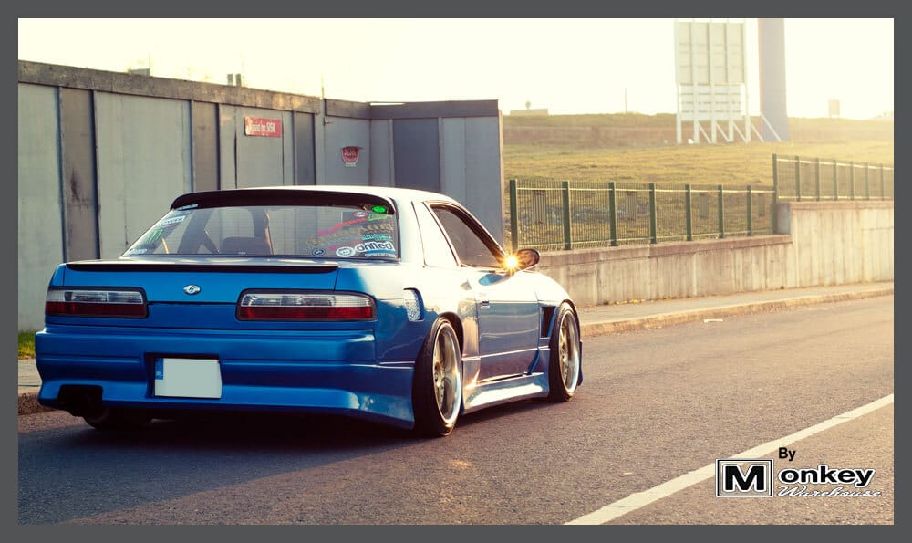 Installed View - Nissan Silvia S13: M-Sport Style +25mm Front Vented Guards