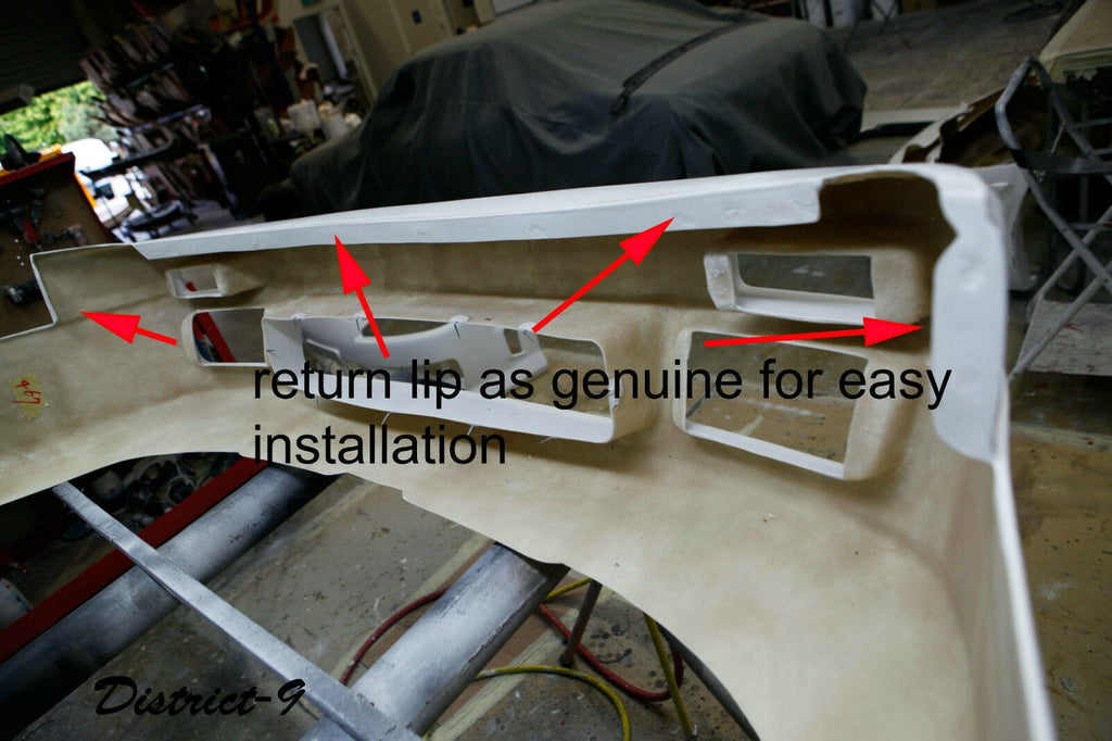 Installed View - Nissan Silvia S13: Nismo Aero Style Front Bumper