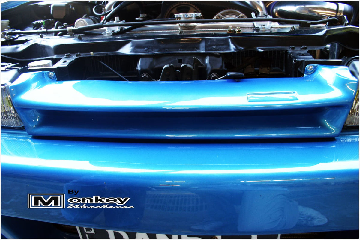 Installed View - Nissan Silvia S13: Nismo Letterbox Style Front Grille