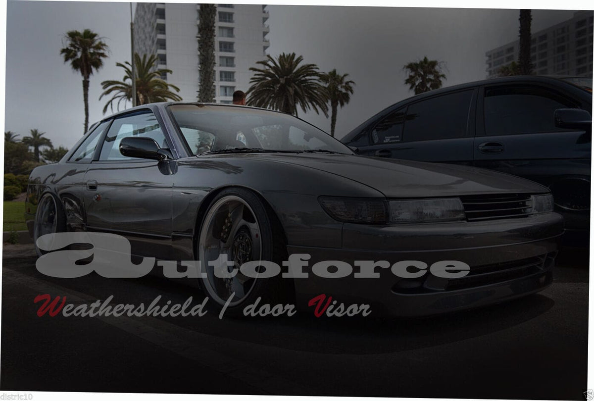 Installed View - Nissan Silvia S13: Premium Window Visors