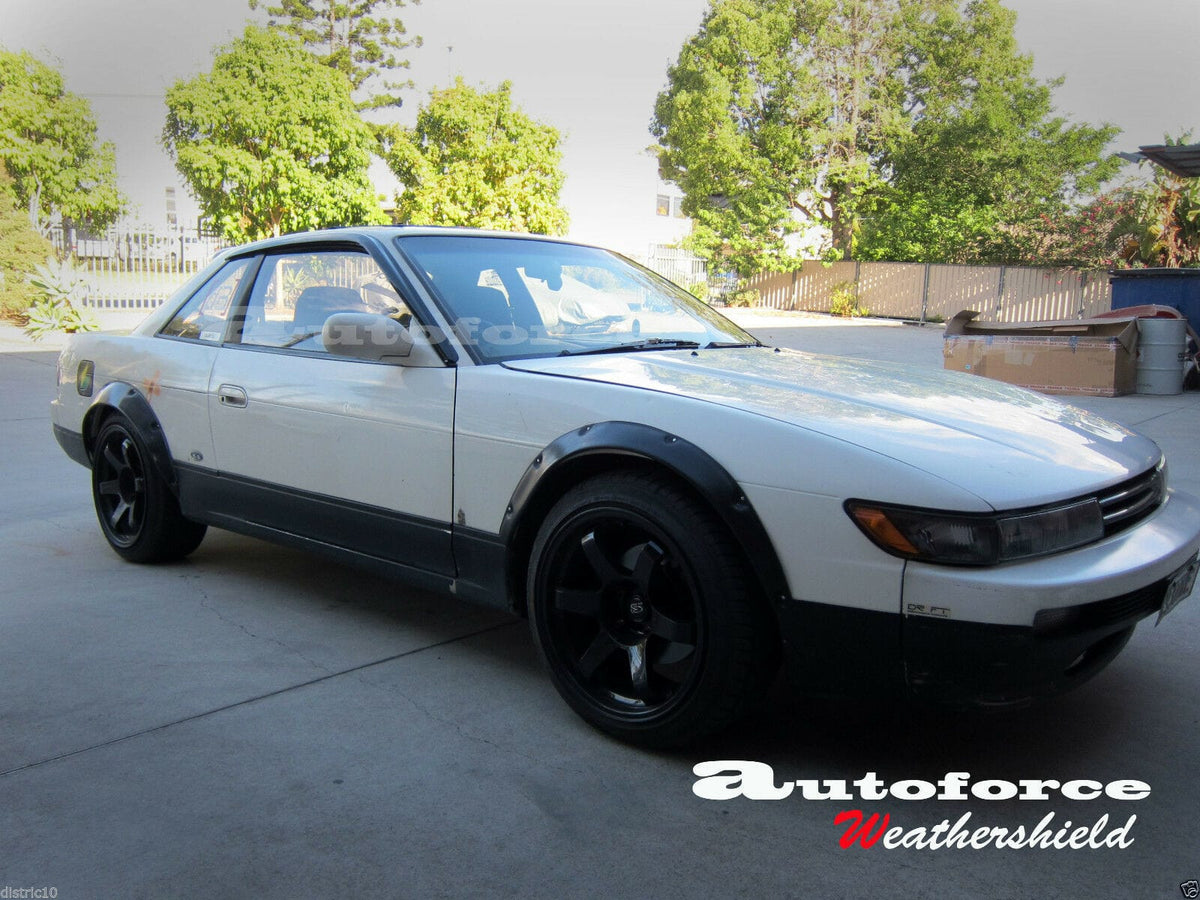Installed View - Nissan Silvia S13: Premium Window Visors