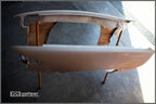 Installed View - Nissan Silvia S13: Rocket Bunny Style +25mm Front Vented Guards