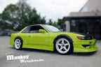 Installed View - Nissan Silvia S13: Works 9 Style Front Bumper
