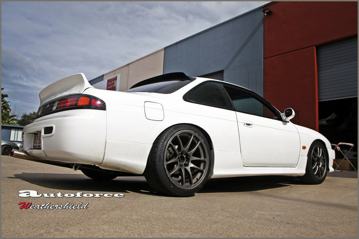 Installed View - Nissan Silvia S14 200SX 240SX Coupe (1995-1998): Premium Roof Spoiler