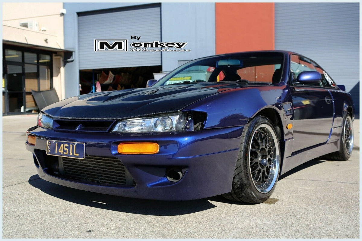 Installed View - Nissan Silvia S14 Kouki: Rocket Bunny Style Front Bumper