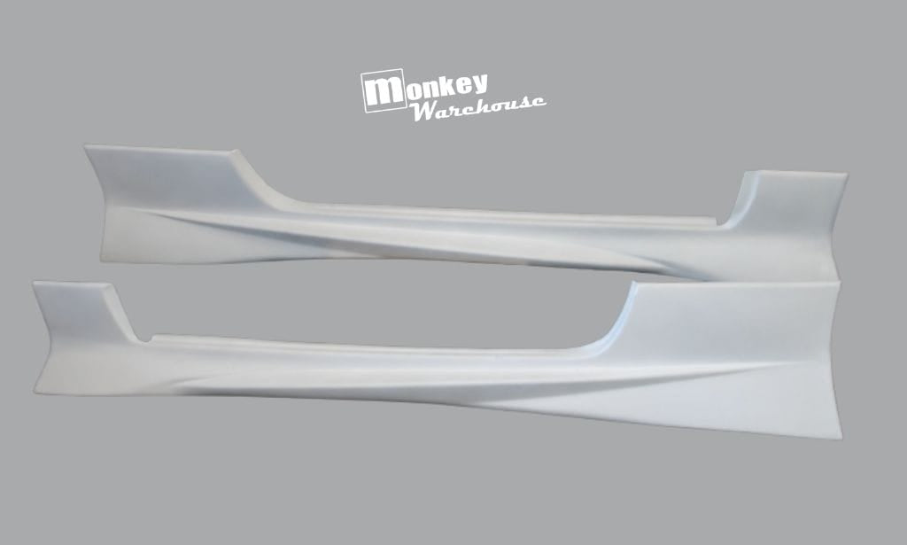 Installed View - Nissan Silvia S14: Uras Type S Style Side Skirts