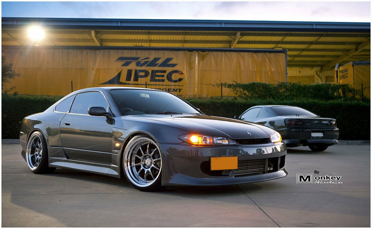 Installed View - Nissan Silvia S15: Vertex Style Front Bumper