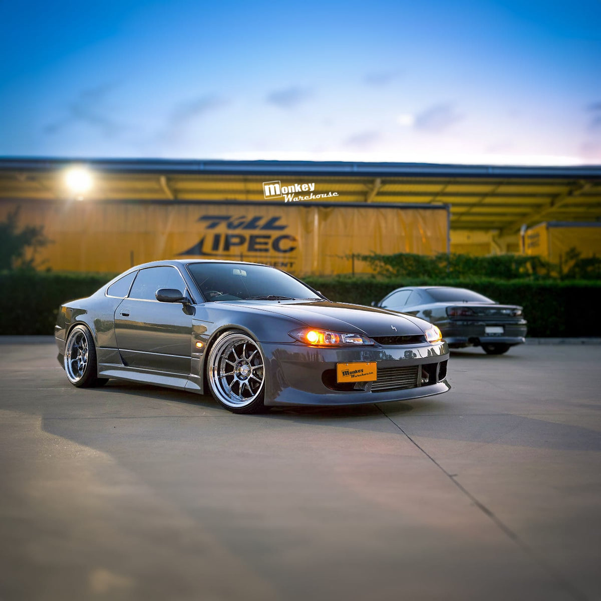 Installed View - Nissan Silvia S15: Vertex Style Front Bumper