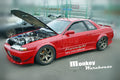 Installed View - Nissan Skyline R32 Coupe: 4-Piece Wheel Flare Set