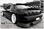 Installed View - Nissan Skyline R32 Coupe: D-Max Style Rear Roof Wing