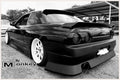 Installed View - Nissan Skyline R32 Coupe: D-Max Style Rear Roof Wing