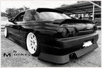 Installed View - Nissan Skyline R32 Coupe: D-Speed Style Rear Boot Drift Wing
