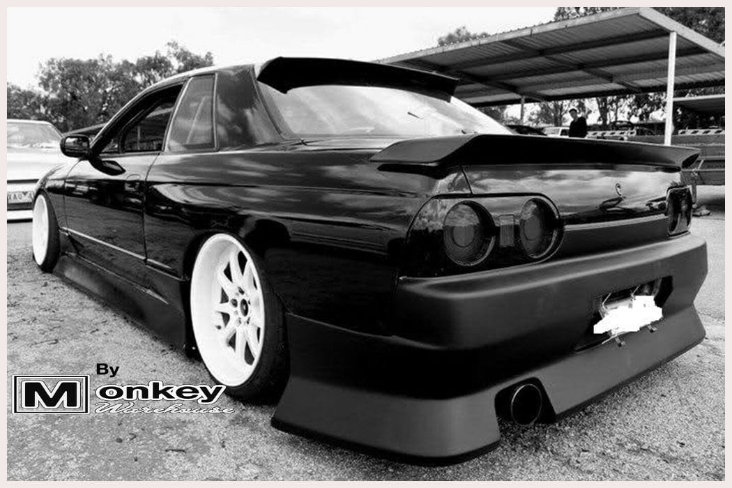 Installed View - Nissan Skyline R32 Coupe: D-Speed Style Rear Boot Drift Wing