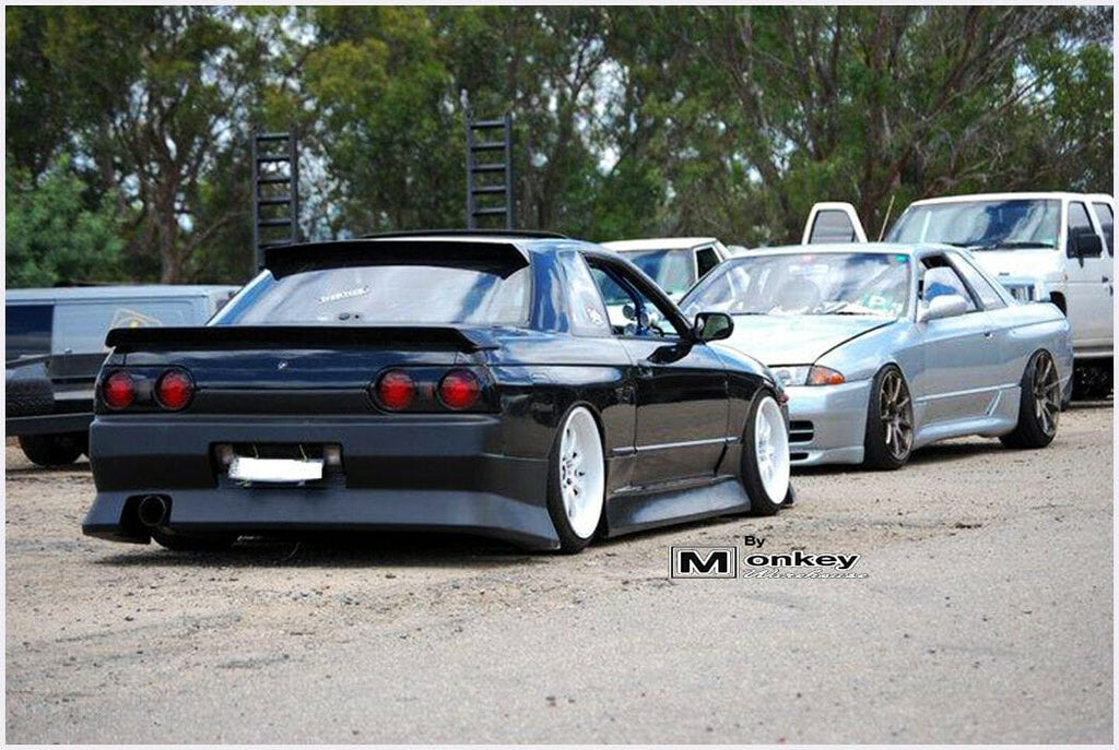 Installed View - Nissan Skyline R32 Coupe: D-Speed Style Rear Boot Drift Wing