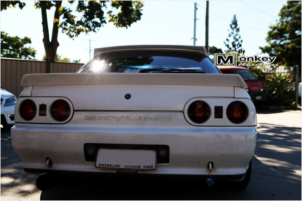 Installed View - Nissan Skyline R32 Coupe: D-Speed Style Rear Boot Drift Wing